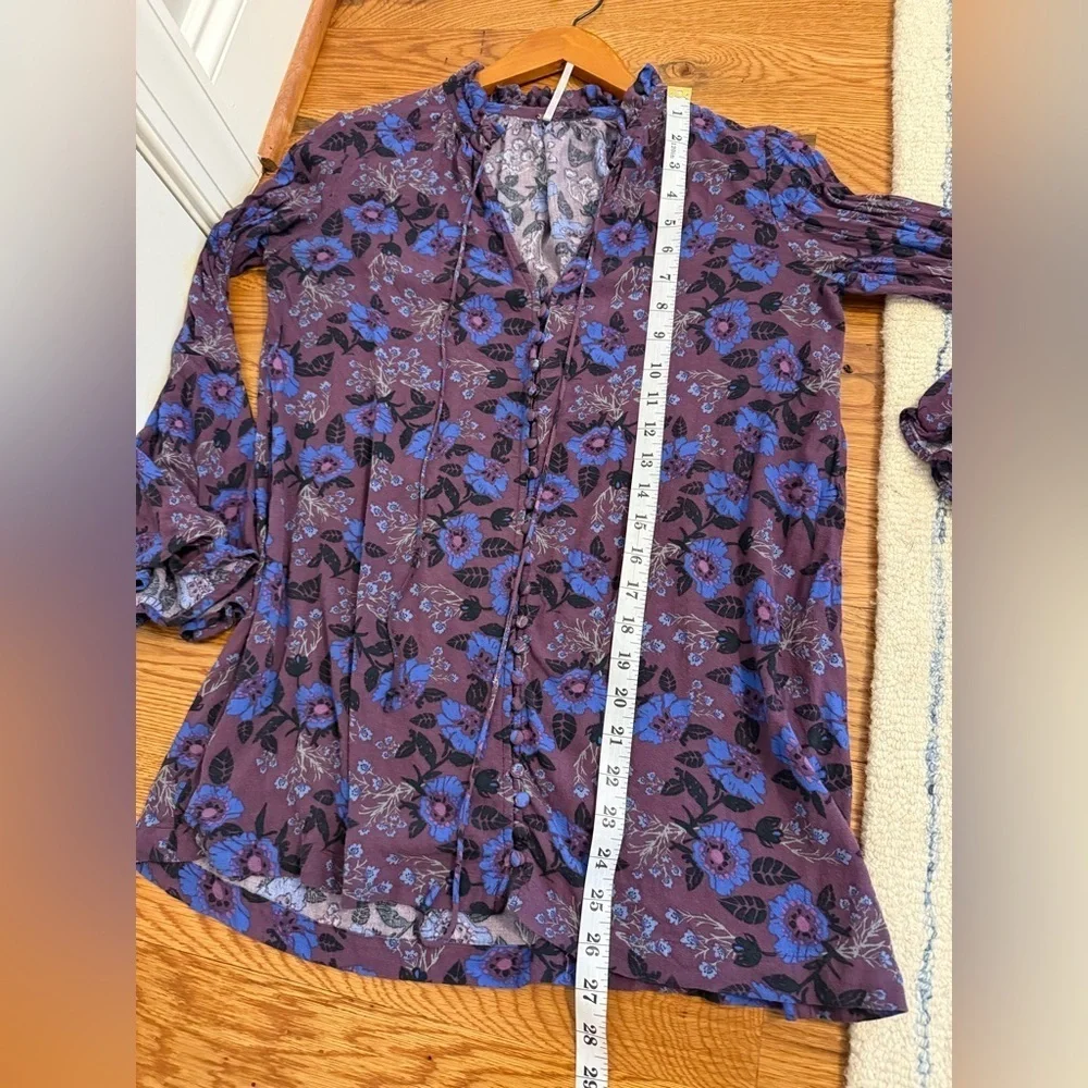 Free People Magic Mystery Tunic Plum Shirt Size XS
